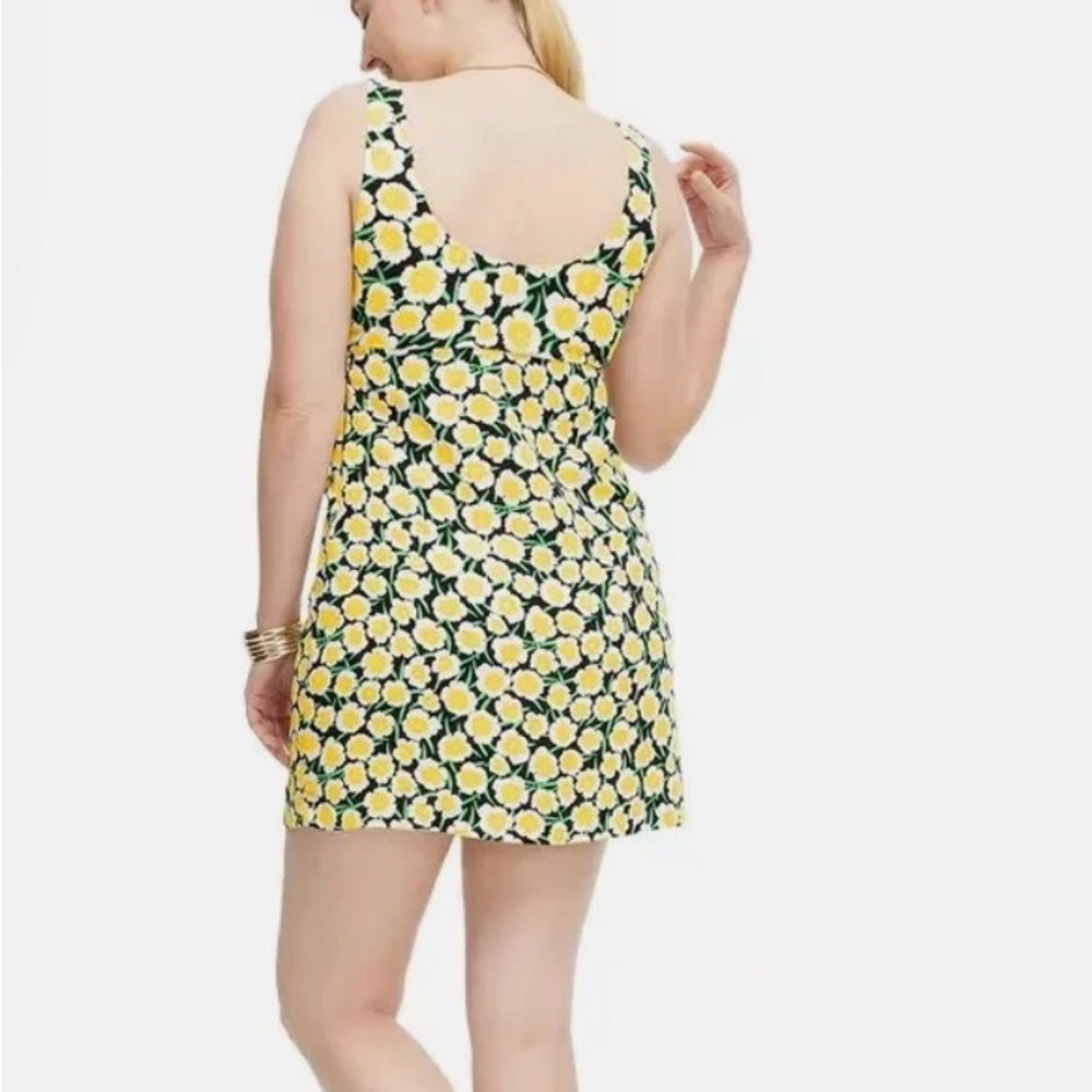 DVF Floral Sleeveless Dress - Yellow and Green